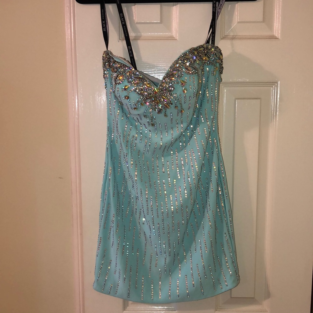 Blush Prom - light blue sequin dress
